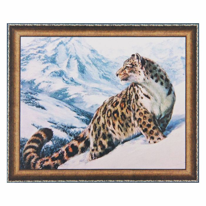 Картина стразами "Снежный барс"