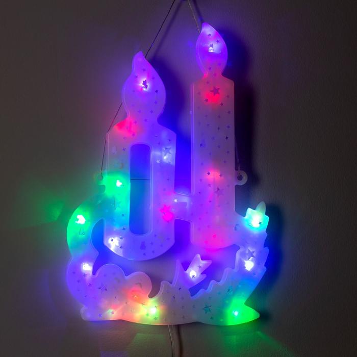 Фигура "Свечки" 30х20 см, пластик, 20 LED, 240V RG/RB