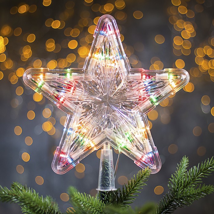 Фигура "Звезда Белая ёлочная" 24Х24 см, пластик, 30 ламп,2 м провод, 240V МУЛЬТИ