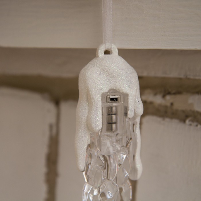 Сосулька светодиодная "Рифленая" (батарейки в комплекте) 34 см, 1 LED, МУЛЬТИ