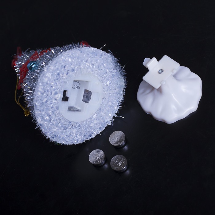 Игрушка световая "Ёлочка" (батарейки в комплекте) 7 х 13 см, 1 LED, RGB, СЕРЕБРО