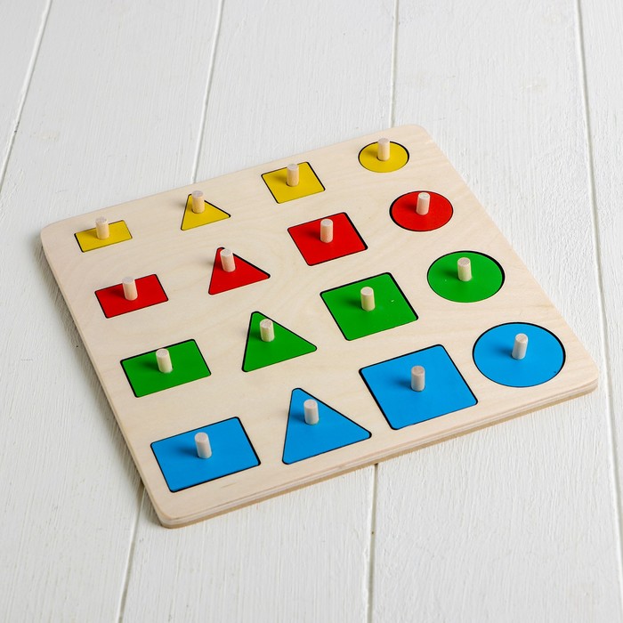 Рамка - вкладыш "Геометрические формы" 16 деталей