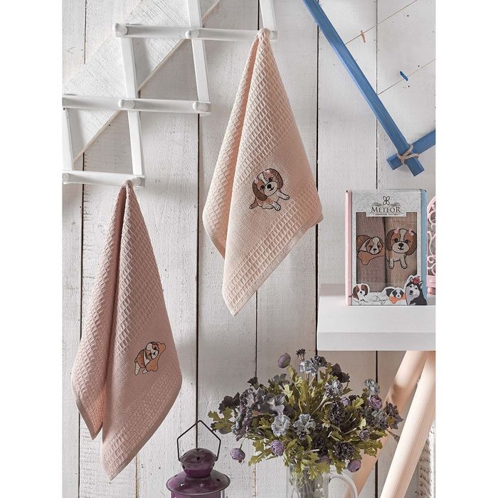 Салфетка вафельная METEOR в коробке 40х60 2шт VENUSM V1, 230 гр/м2, хл.100%