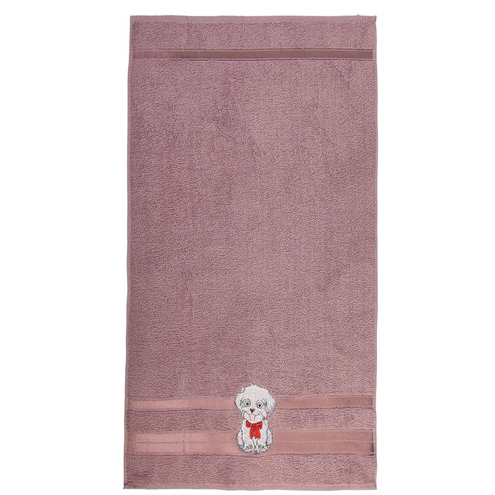 КМП TWO DOLPHINS в коробке 50x90,70х140 2 шт LITTLE PUPPY баклажан, 420 гр/м2, хл.100%