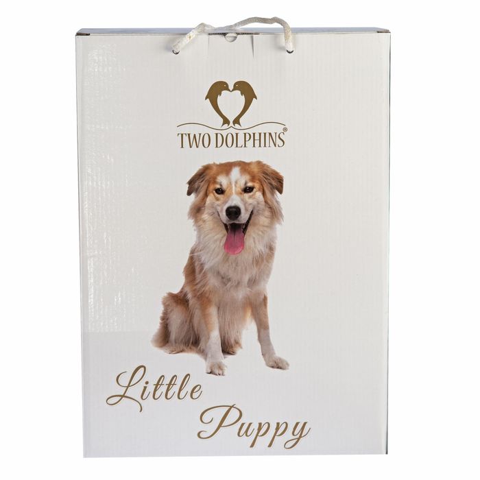 КМП TWO DOLPHINS в коробке 50x90,70х140 2 шт LITTLE PUPPY пудра, 420 гр/м2, хл.100%