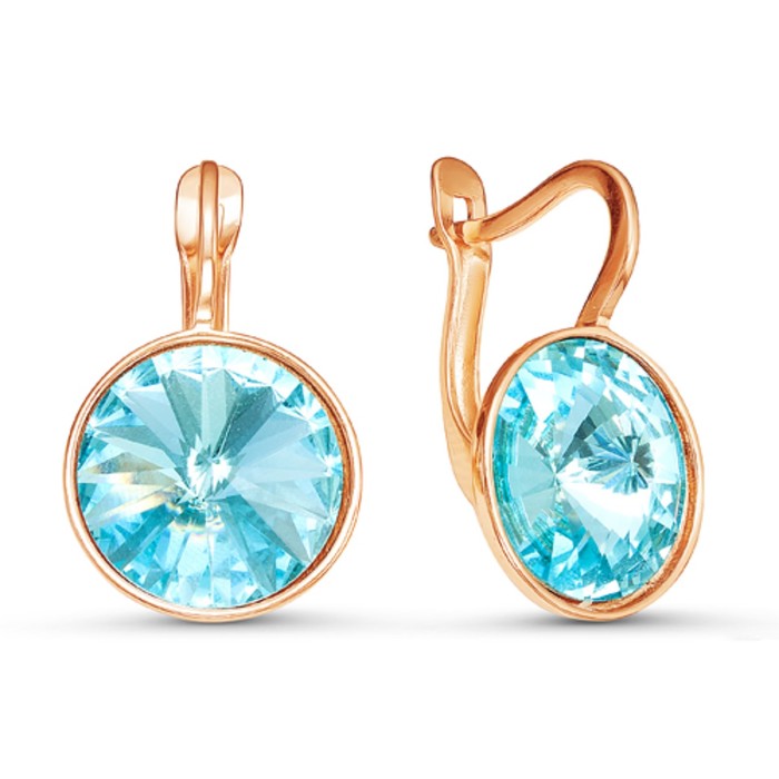 Серьги "Лазурь", позолота