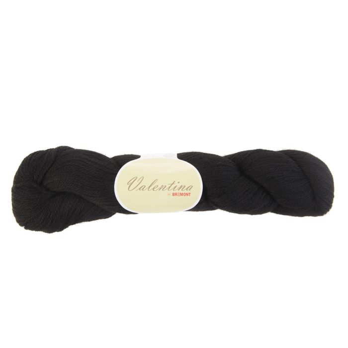 Пряжа "Valentina" 60% альпака, 40% шерсть 200м/50гр (5005321 черный)