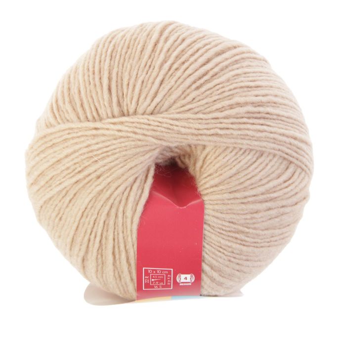 Пряжа "Азалия" 40% мериносовая шерсть, 60% акрил 270м/100гр (0192, песочный)