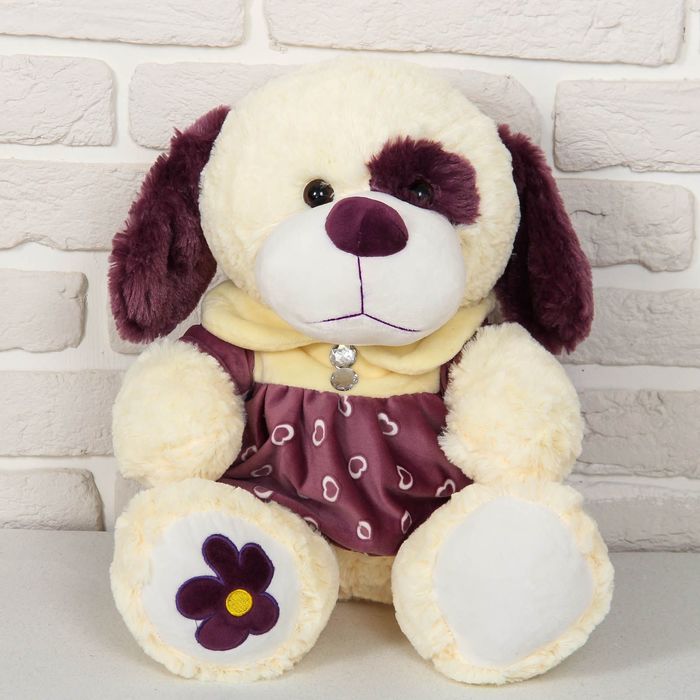 Мягкая игрушка "Собака в платье со стразой №1", МИКС, 41 см