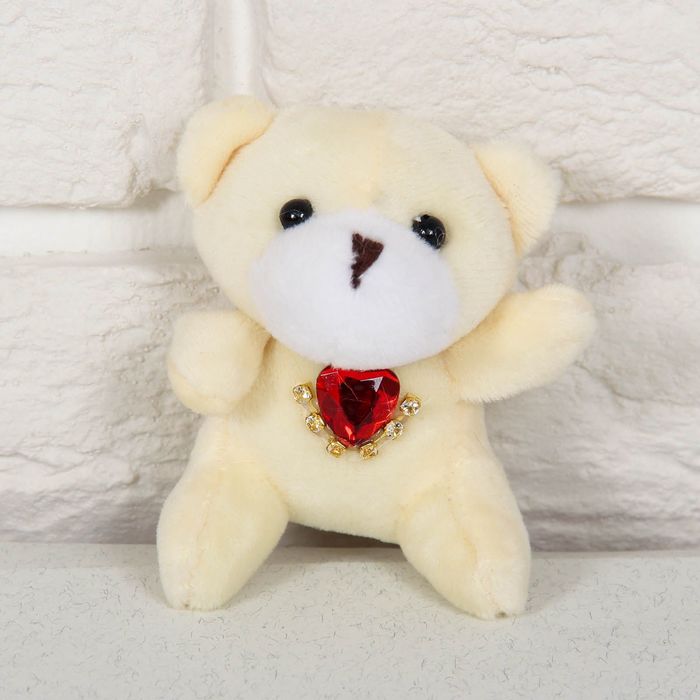 Мягкая игрушка-брелок "Звери с сердцем", 7,5 см, МИКС