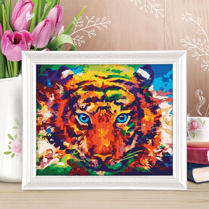 Роспись по номерам без подрамника "Тигр", 40 х 50 см