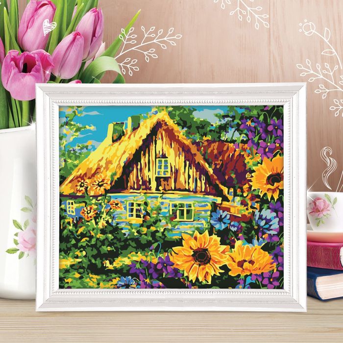 Роспись по номерам без подрамника "Домик", 40 х 50 см