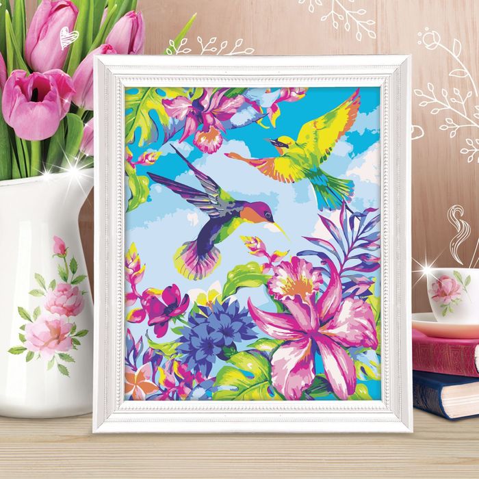 Роспись по номерам без подрамника "Тропики", 40 х 50 см