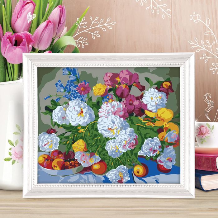 Роспись по номерам без подрамника "Букет", 40 х 50 см