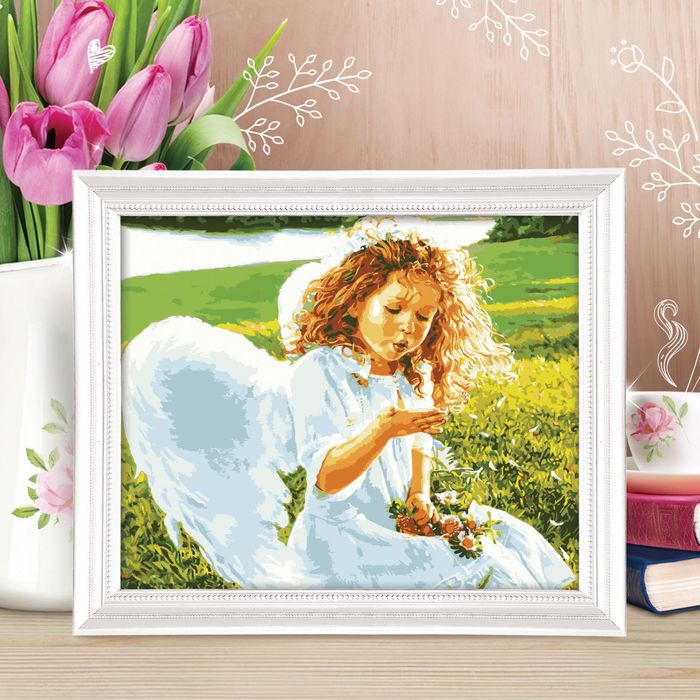 Роспись по номерам без подрамника "Ангел", 40 х 50 см