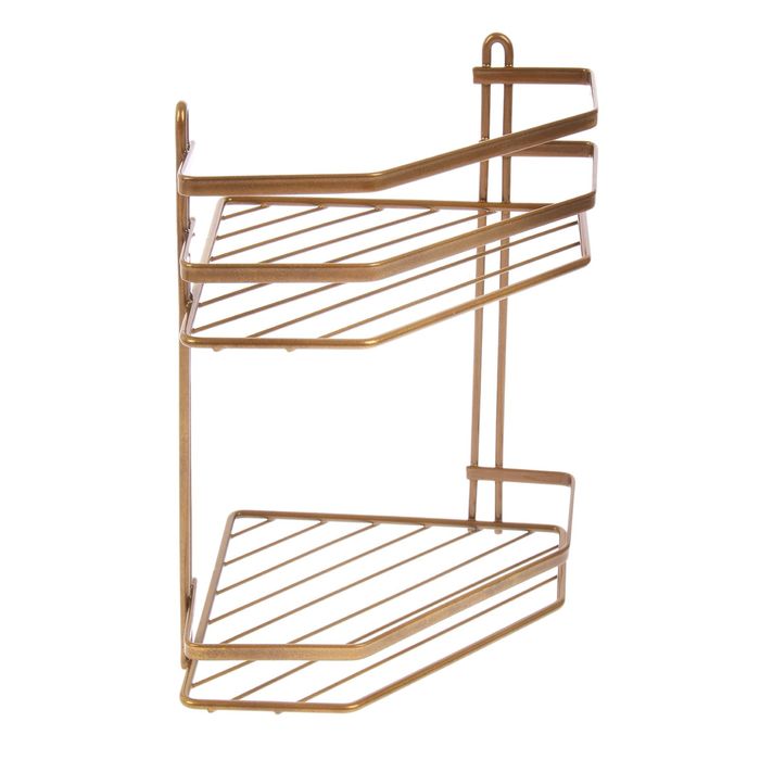 Полка угловая 2-ярусная MODERN, цвет бронза