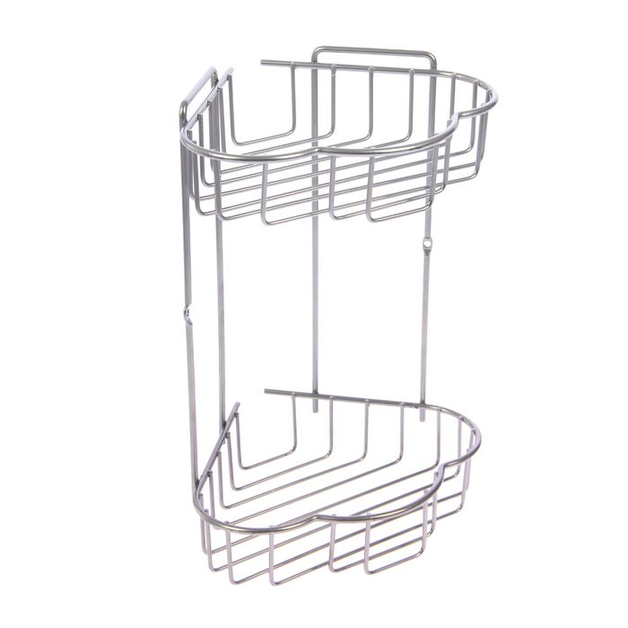 Полка Nature 2-х ярусная, цвет хром