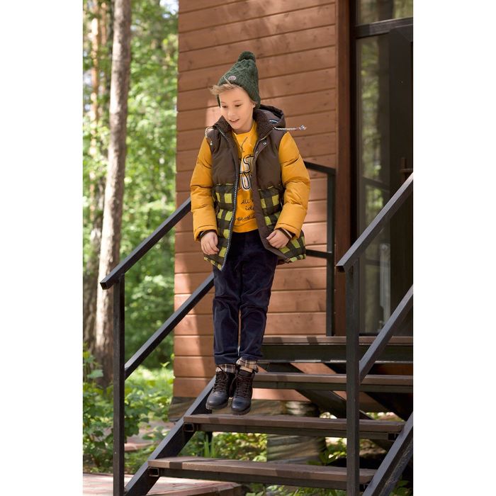 Брюки для мальчика, рост 128 см, цвет джинс