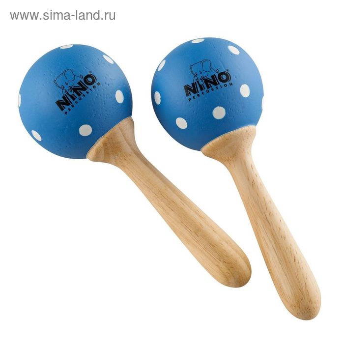 Маракасы Nino Percussion NINO7PD-B  деревянные, малые, синие