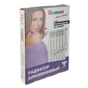 

Радиатор алюминиевый REMSAN Professional, 500х80, 6 секций