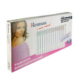 

Радиатор биметаллический REMSAN Professional, 500х80 мм, 14 секций