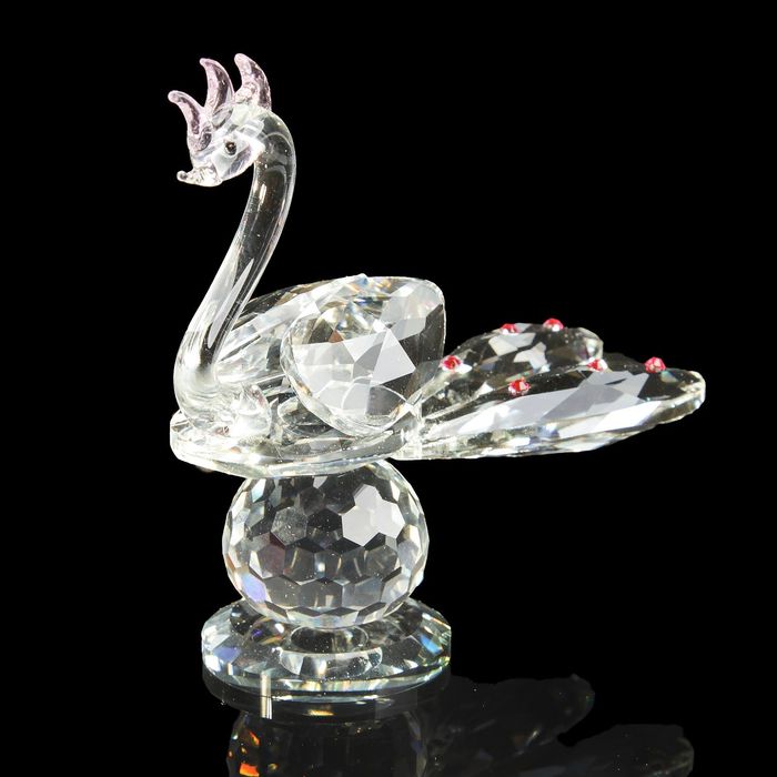 Сувенир стекло "Павлин на шаре" 12,5х14х5,5 см