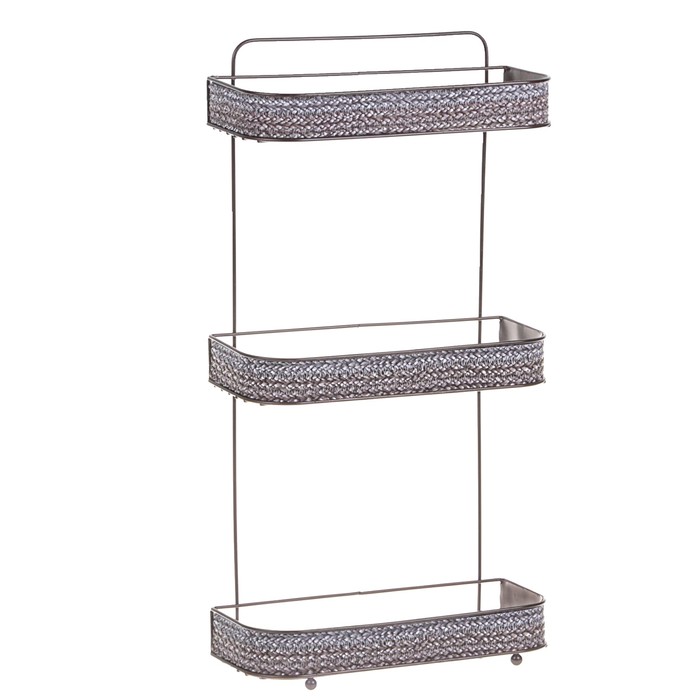 Полка 3х-ярусная "Плетенка", цвет коричневый