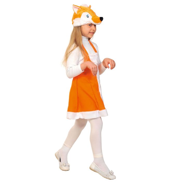 Карнавальный костюм "Лисичка" ткань-плюш рост 92-122