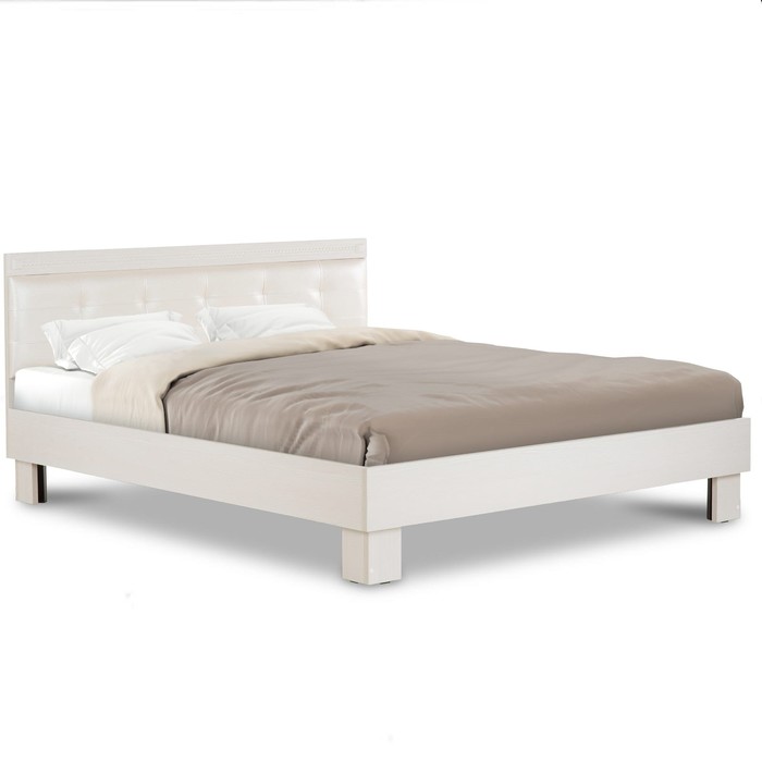 Кровать «Азалия 14 М» без ПМ, 1400 × 2000, без основания, цвет бодега белый/белый пунто кровать азалия 14 с пм 1400 × 2000 цвет бодега белая