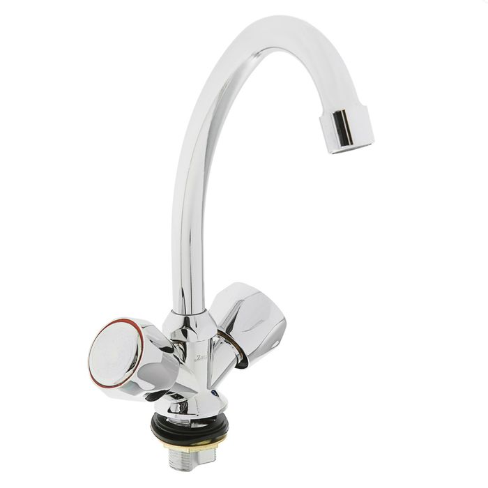 Смеситель для кухни Zollen Wolfsburg WO75420431-1, двухрычажный, хром