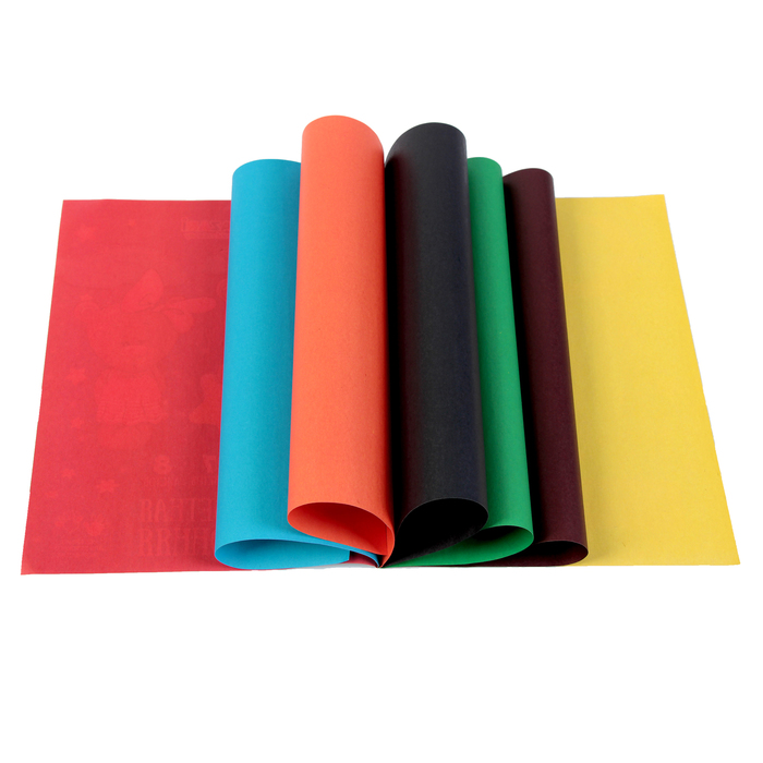 Бумага цветная двухсторонняя А4, 8 листов, 7 цветов MAZARI, плотность 42 г/м