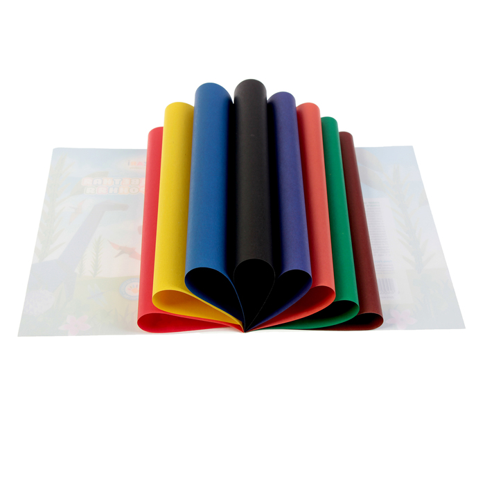 Бумага цветная двухсторонняя А4, 8 листов, 8 цветов MAZARI, плотность 42 г/м