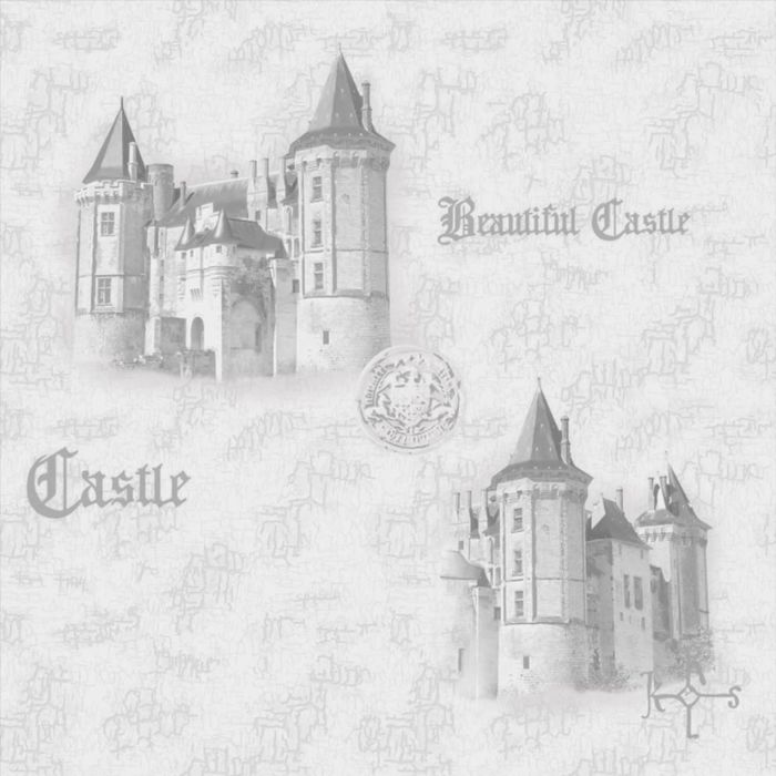 Обои виниловые на бумажной основе Wallberry 84719 "Замок", 0,53х10 м