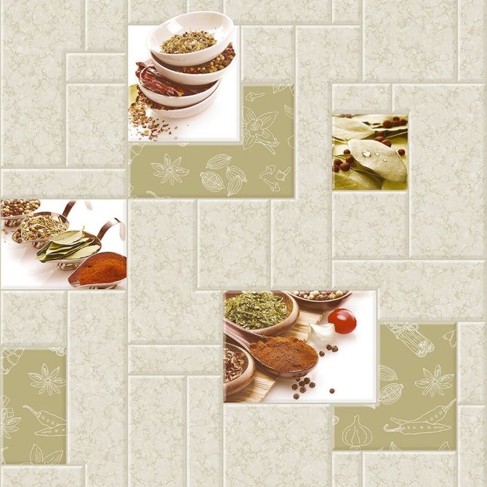 Обои виниловые на бумажной основе Wallberry 2798 "Специи", 0,53х10 м