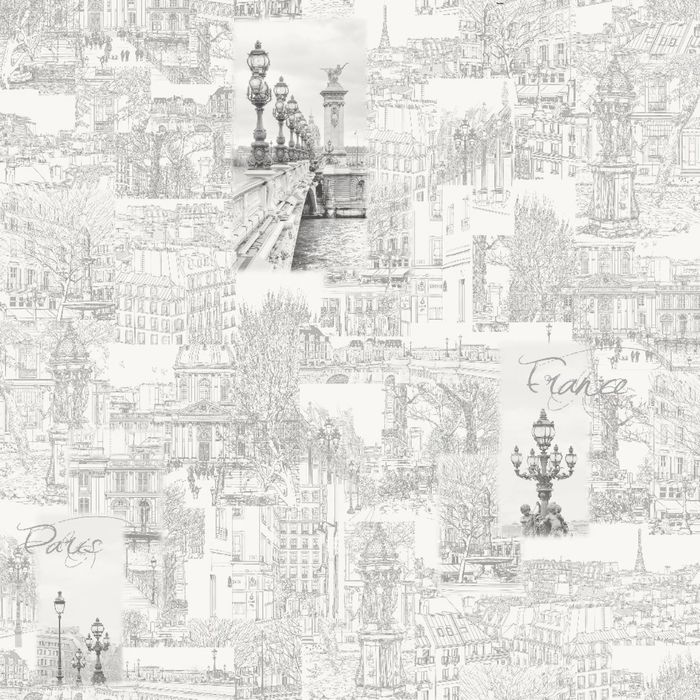 Обои виниловые на бумажной основе Wallberry 2890 "Франс", 0,53х10 м