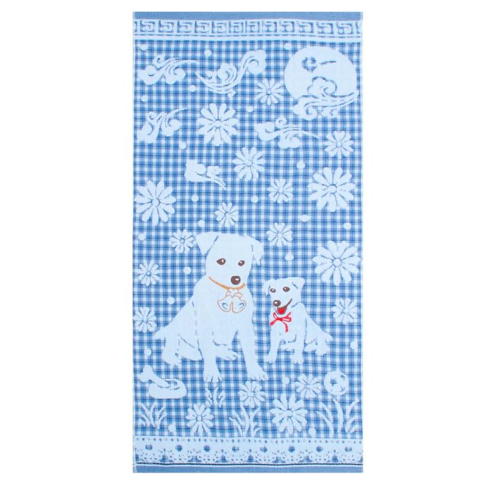 Полотенце махровое Мой дружок 50х90 голубой хл.100% 380 гр/м