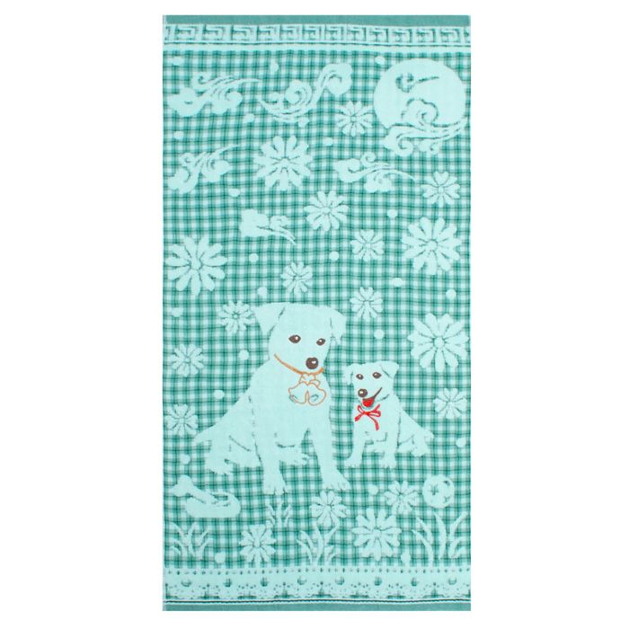 Полотенце махровое Мой дружок 50х90 зеленый хл.100% 380 гр/м