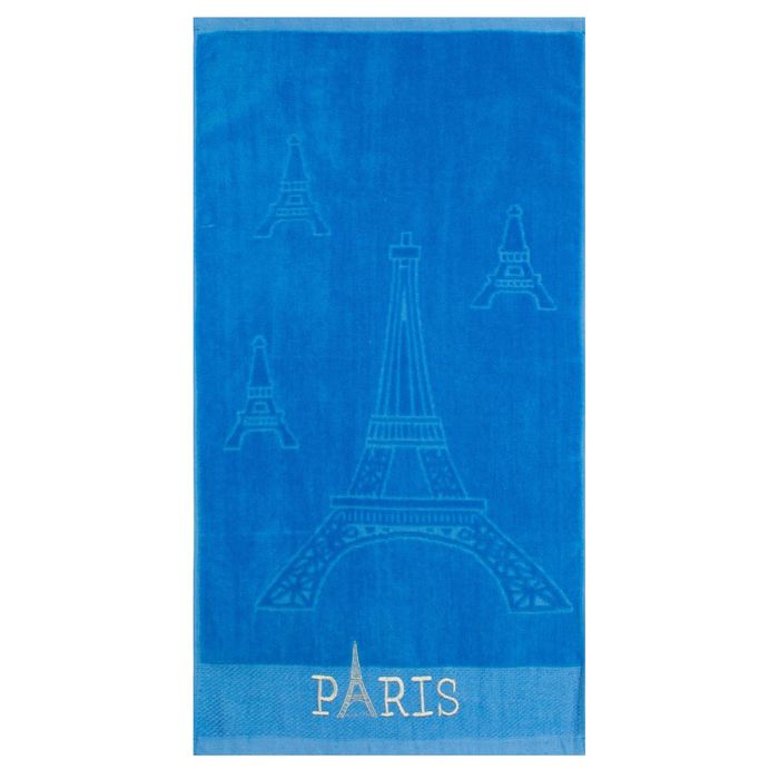 Полотенце махровое Парижанка синий 50х90, хлопок 100 %,плотность 460гр.