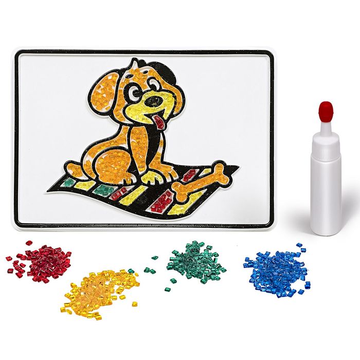 Набор для творчества "Насыпь на клей "Собака"