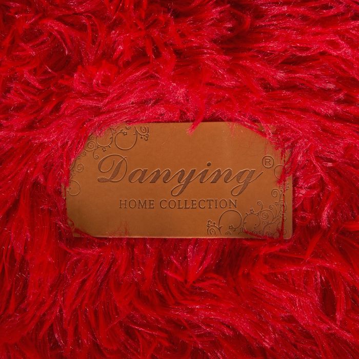 Плед мех "Шиншилла" двухсторонний, 240х220 см, красный