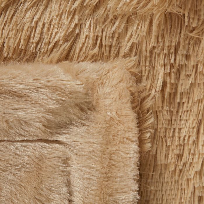Плед мех "Шиншилла" двухсторонний, 240х220 см, крем брюле