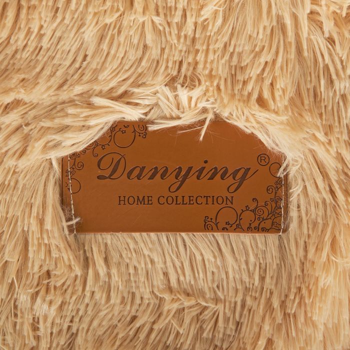 Плед мех "Шиншилла" двухсторонний, 240х220 см, крем брюле