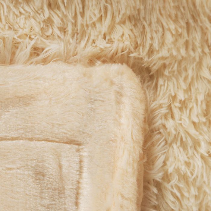 Плед мех "Шиншилла" двухсторонний, 240х220 см, персик