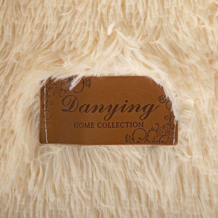 Плед мех "Шиншилла" двухсторонний, 240х220 см, персик