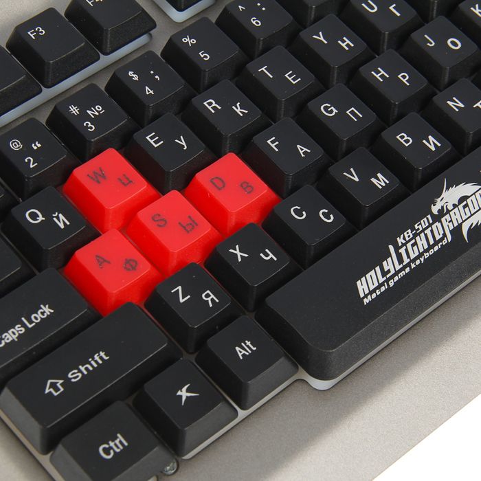 Клавиатура Xtrike Me KB-501, металлическая панель, RGB подсветка.