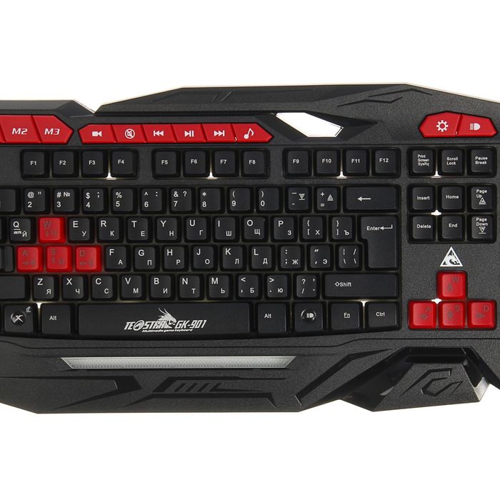 Клавиатура Xtrike Me GK-901, металлическая панель, 7-цветная RGB-подсветка, 104 + 21 клавиш