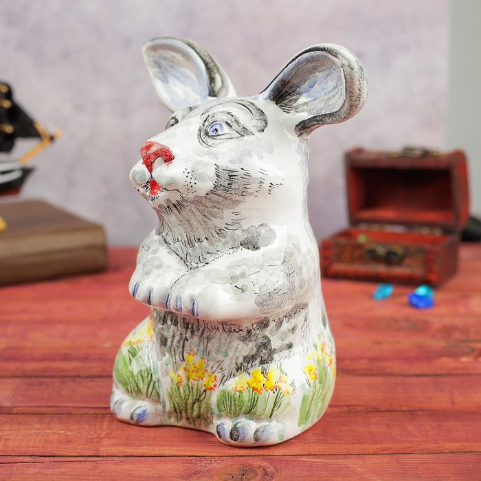 Фигурка "Заяц пасхальный" майолика, 21см