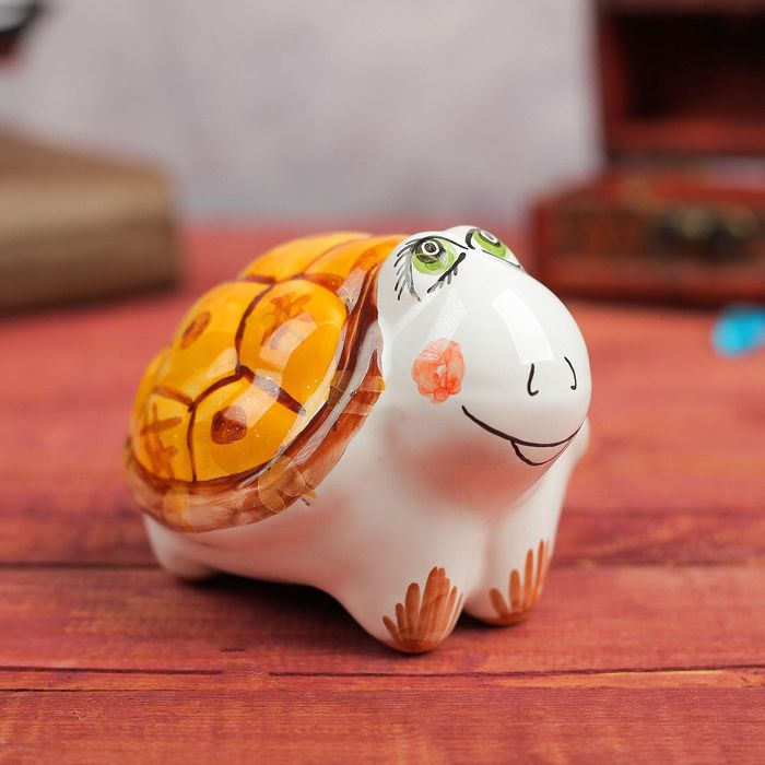 Фигурка «Черепашка-толстушка», майолика, микс