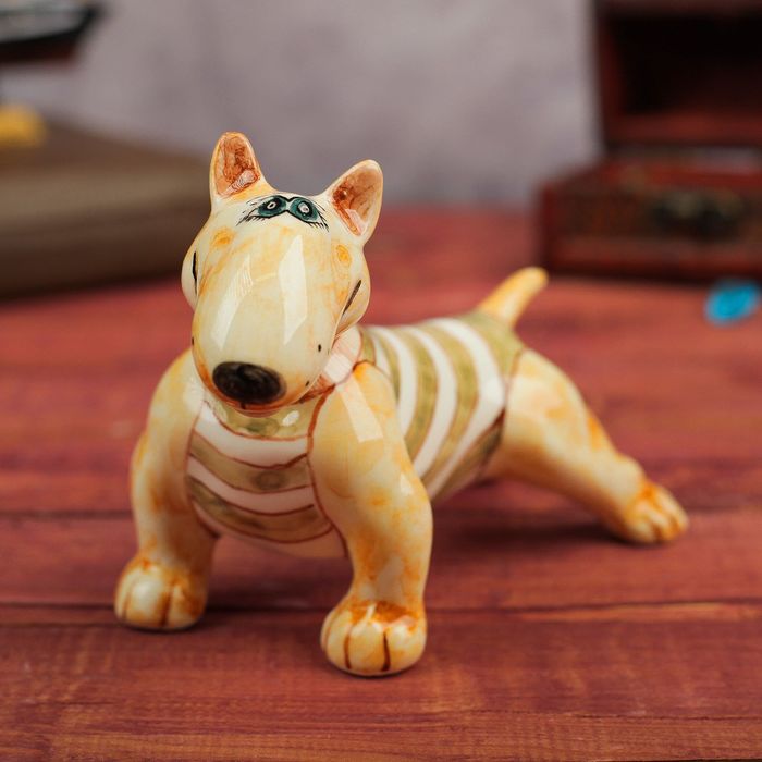 Фигурка "Бультерьер - пограничник", 8,5см