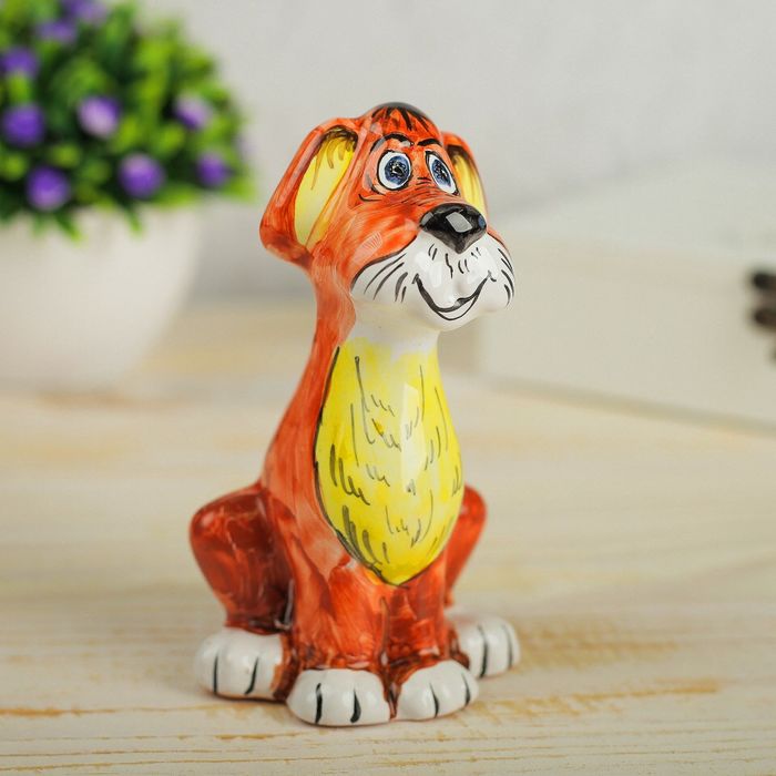 Фигурка "Пёс Барбос" майолика, 11,5см